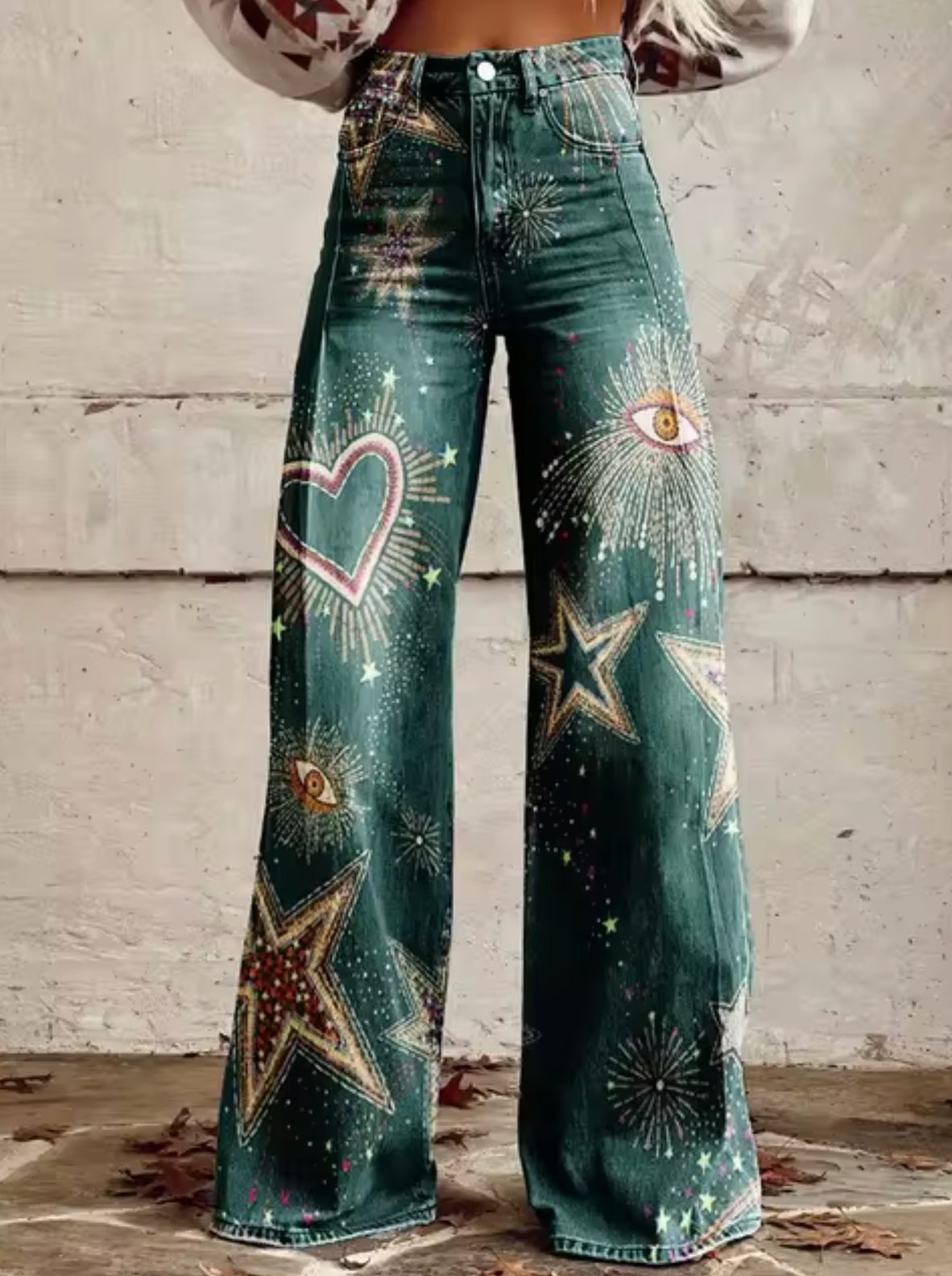 Vina - Stijlvolle Hoge Taille Broek met Unieke Prints