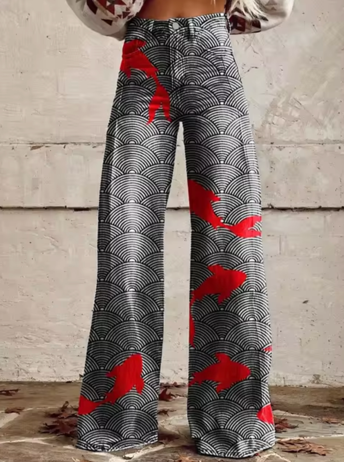 Vina - Stijlvolle Hoge Taille Broek met Unieke Prints