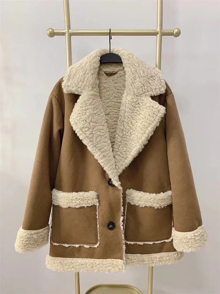 Luxe Winterjas | Dames Jas met Schapenvacht Voering en Tijdloze Snit