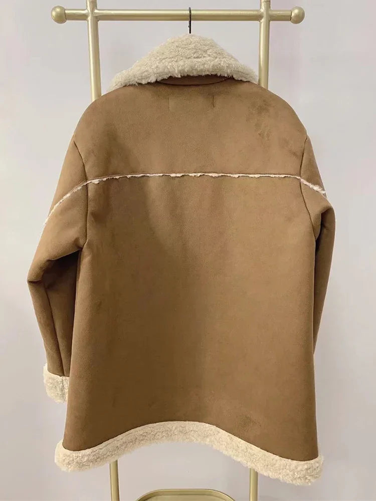 Luxe Winterjas | Dames Jas met Schapenvacht Voering en Tijdloze Snit