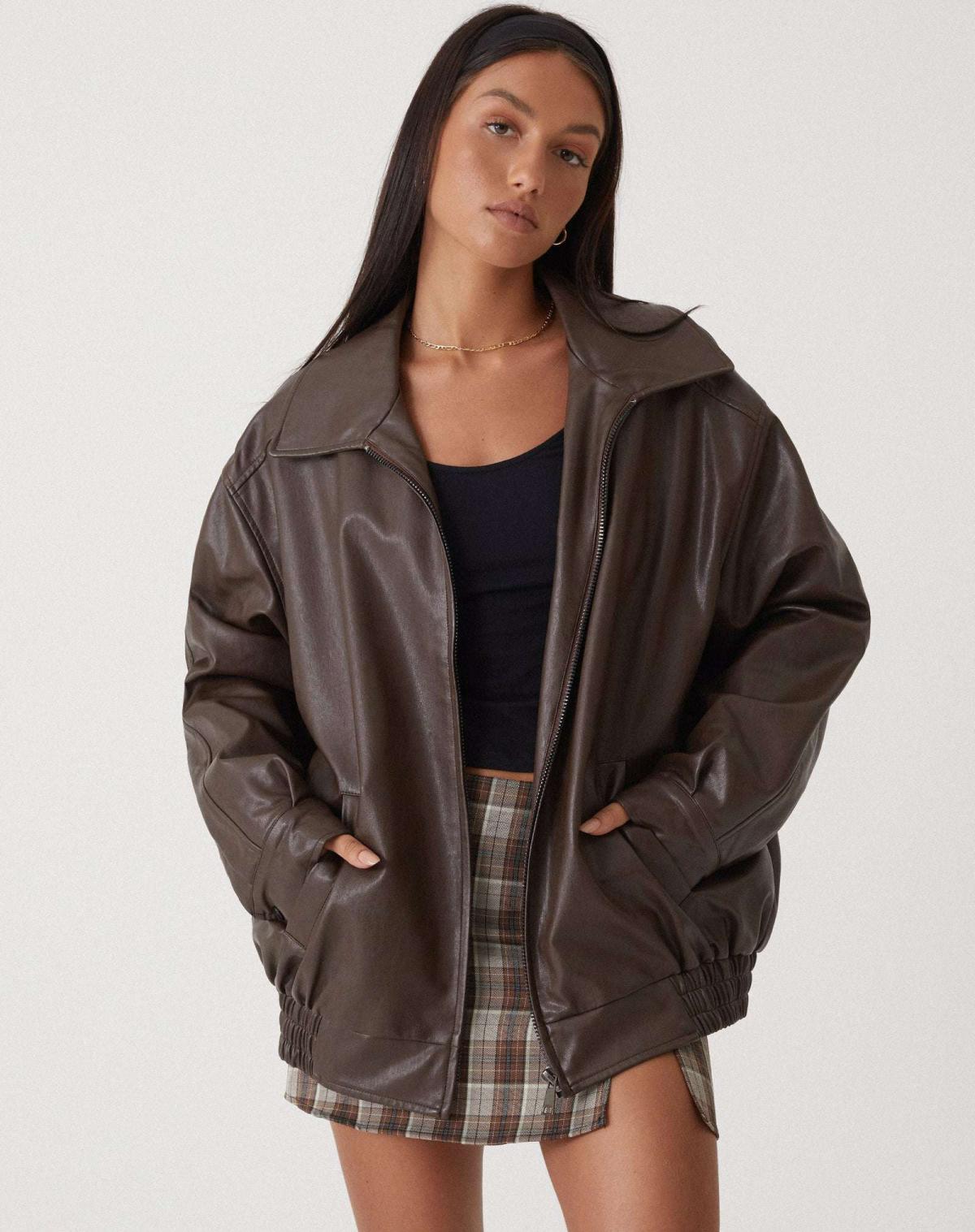 Dames Oversized Jas – Met Rits, Geschikt voor Lente en Herfst