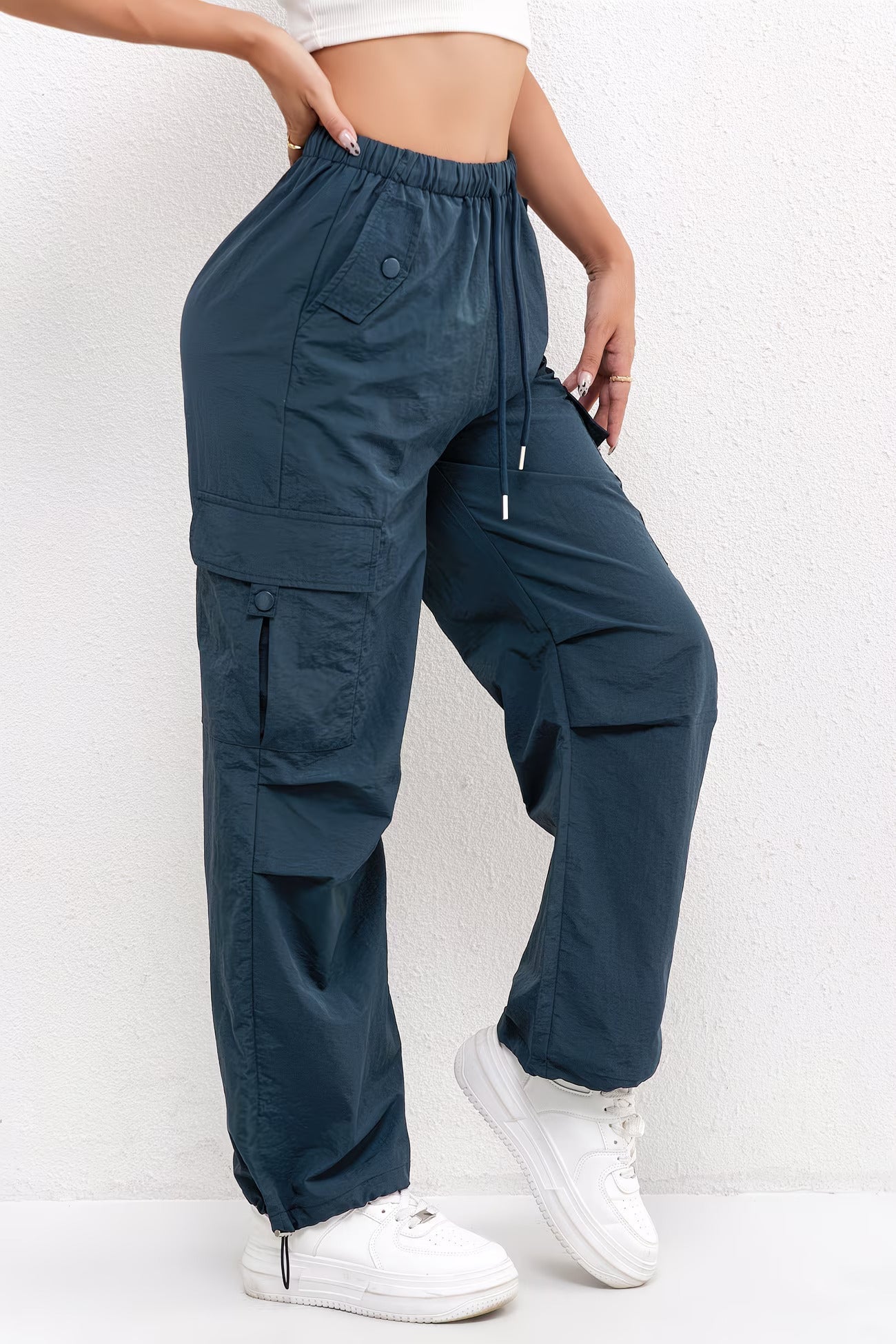 Dames Cargobroek met Trekkoord en Zakken - Casual Broek