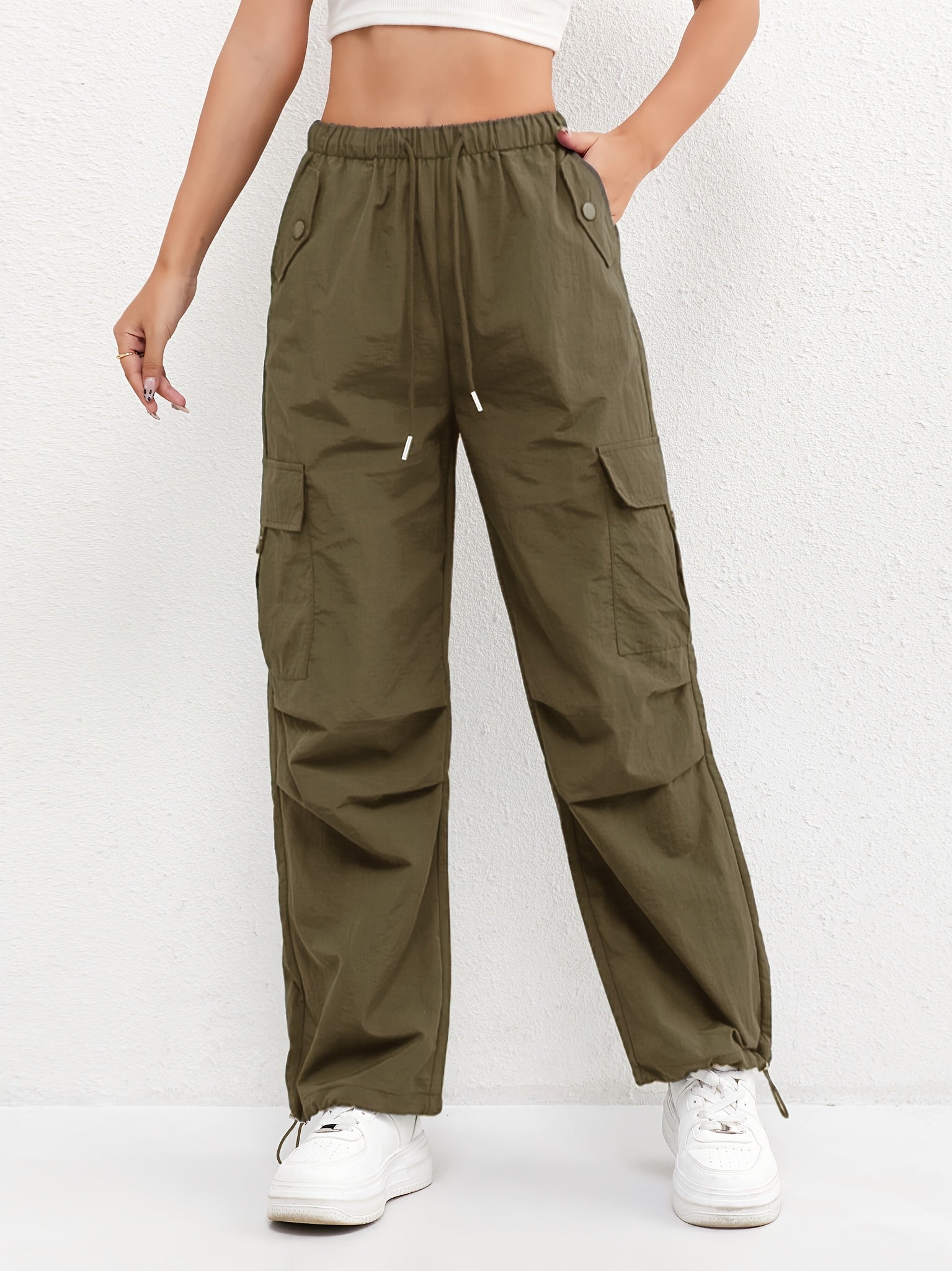 Dames Cargobroek met Trekkoord en Zakken - Casual Broek