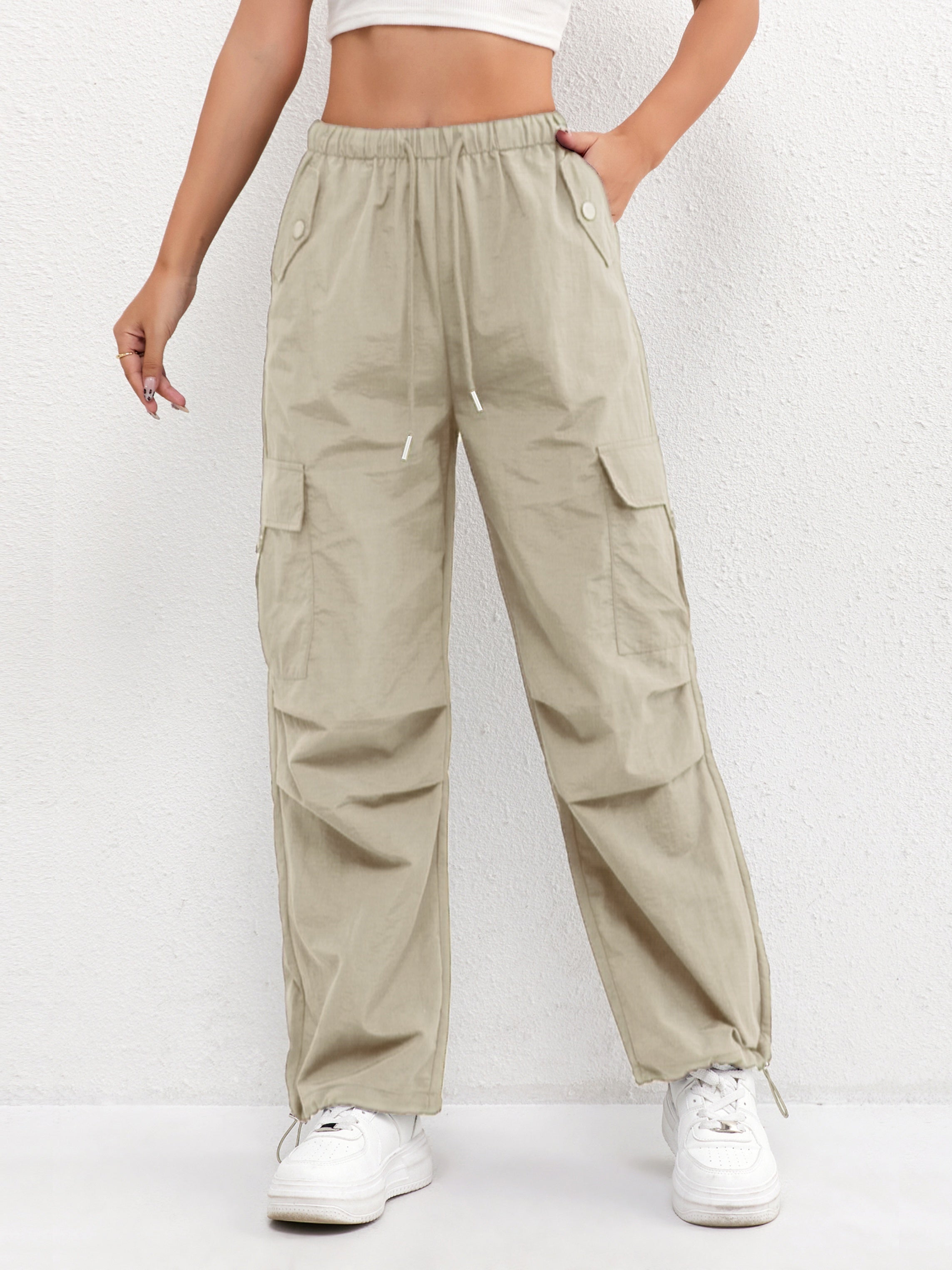 Dames Cargobroek met Trekkoord en Zakken - Casual Broek