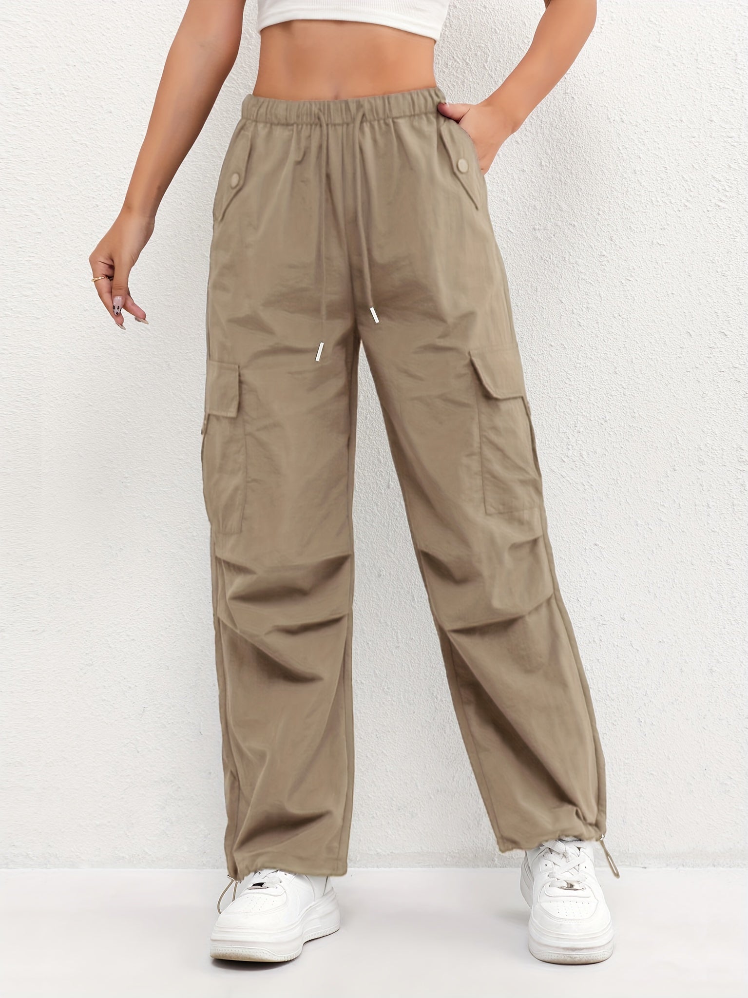 Dames Cargobroek met Trekkoord en Zakken - Casual Broek