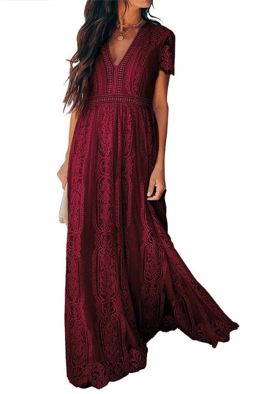 Marieke | Vrouwen Maxi Jurk met Kanten Detail – Elegant, Tijdloos en Chic