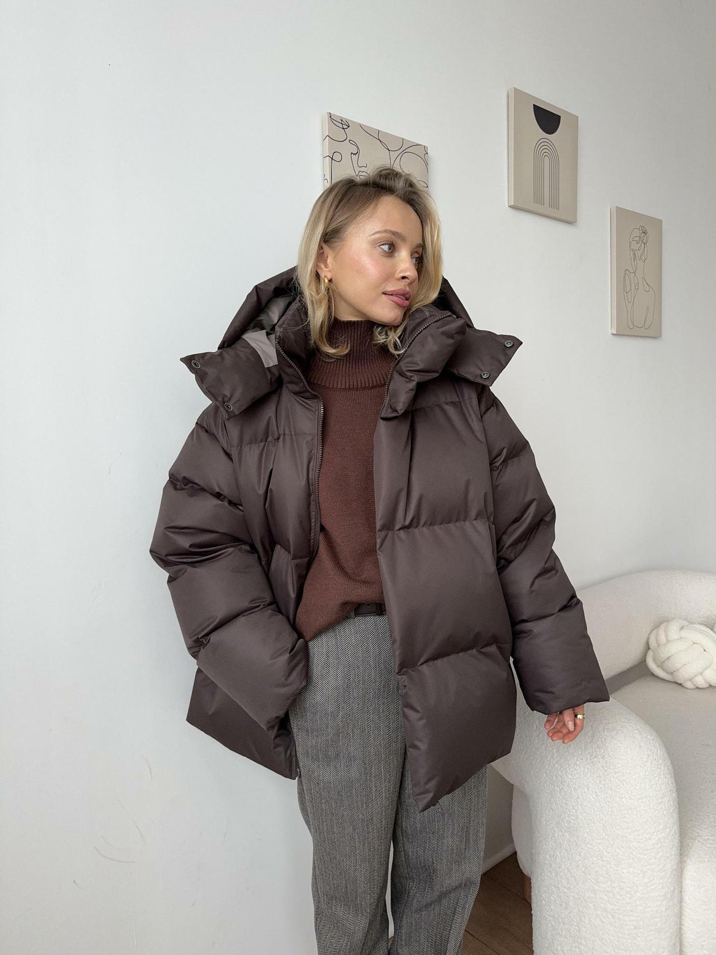 Dames Puffer Jas met Capuchon - Gewatteerde Winterjas met Doorlopende Rits