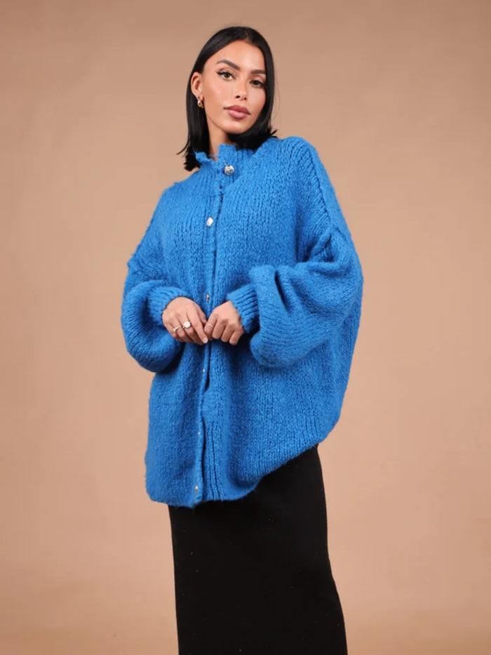 Zara - Oversized Cardigan Met Gouden Knopen