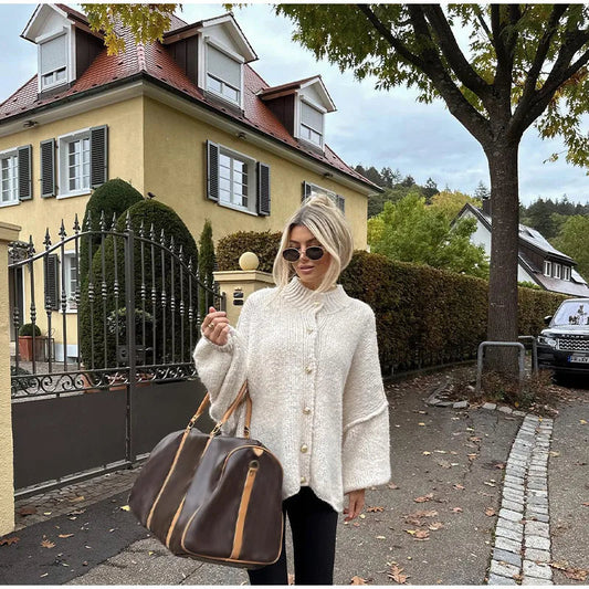 Zara - Oversized Cardigan Met Gouden Knopen