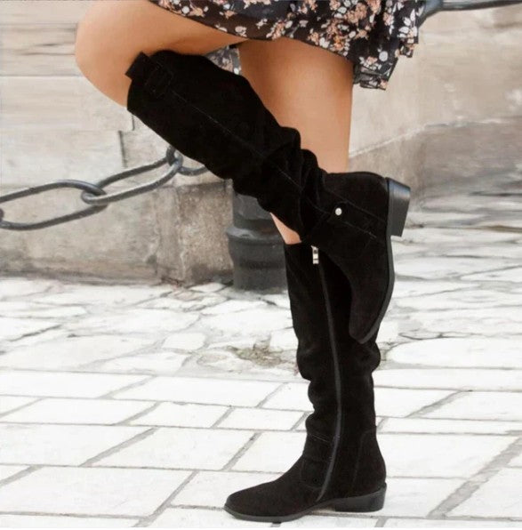 Kniehoge Dameslaarzen met Trendy Elegante Look – Comfort & Stijl in Eén