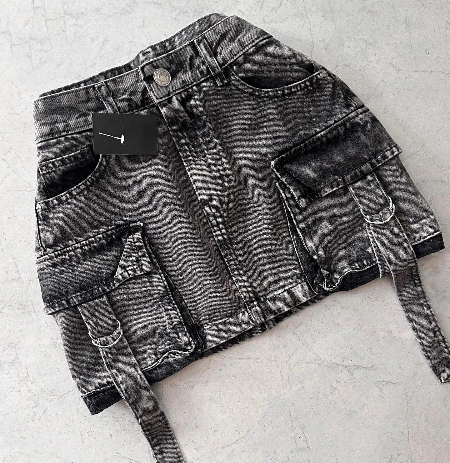 Jara | Dames Minirok – Denim A-lijn, Meerdere Zakken, Casual Streetstyle Look