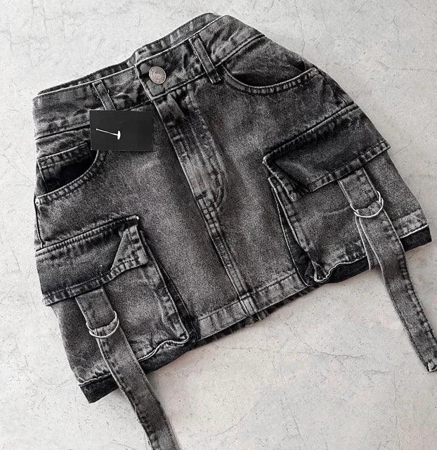 Jara | Dames Minirok – Denim A-lijn, Meerdere Zakken, Casual Streetstyle Look
